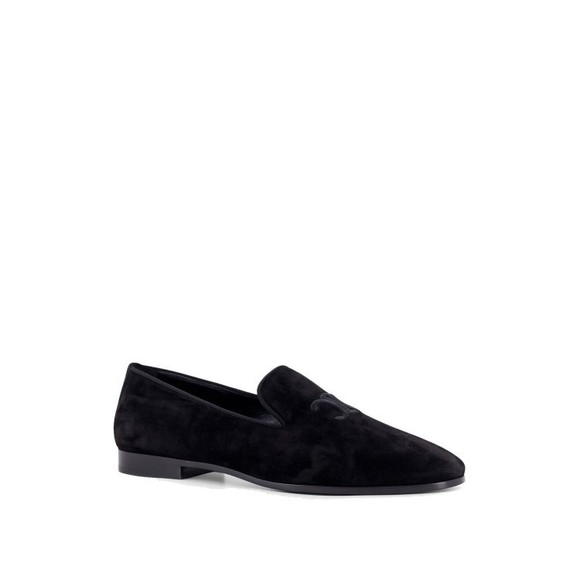 Celine Velvet Loafers With Embroidered Triomphe Logo - NWT - Picture 2 of 3
